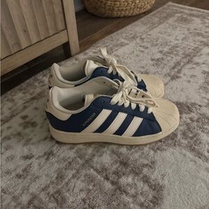 Adidas  Superstar Blue and White Shoes